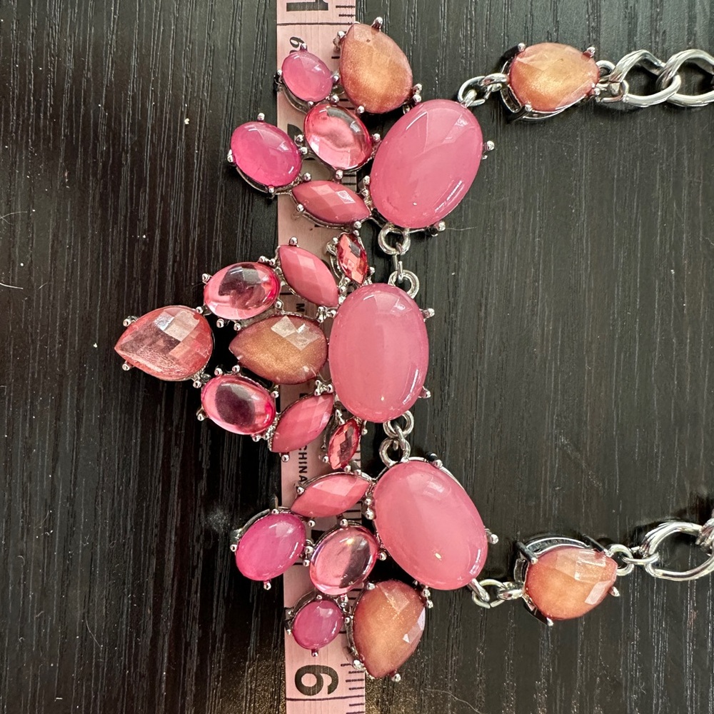 Pink & Orange Statement Necklace - Picture 4 of 11